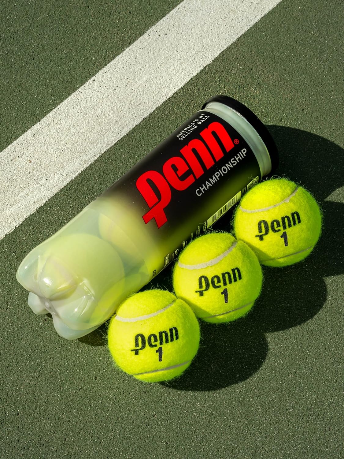 Penn Championship Tennis Balls - Extra Duty Felt Pressurized - 24 Cans, 72 Balls Total