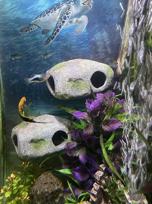 Aquarium Decor Magnetic Rock Cave Ornament – Wall-Mounted Fish Tank Accessory
