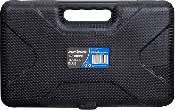 CARTMAN 148Piece Tool Set General Household Hand Tool Kit with Plastic Toolbox Storage Case Blue