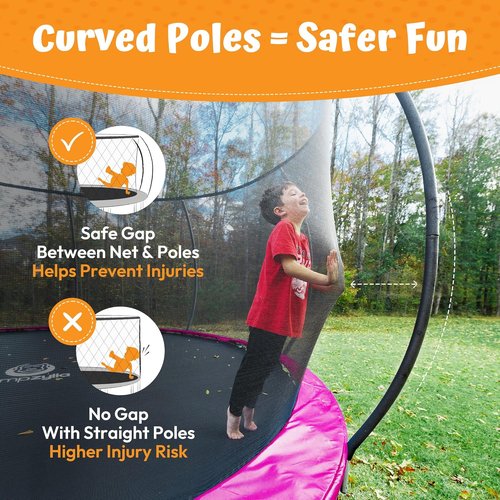 Jumpzylla Trampoline - ASTM Approved Outdoor Fun for Kids & Adults | 8FT to 16FT with Enclosure & Ladder