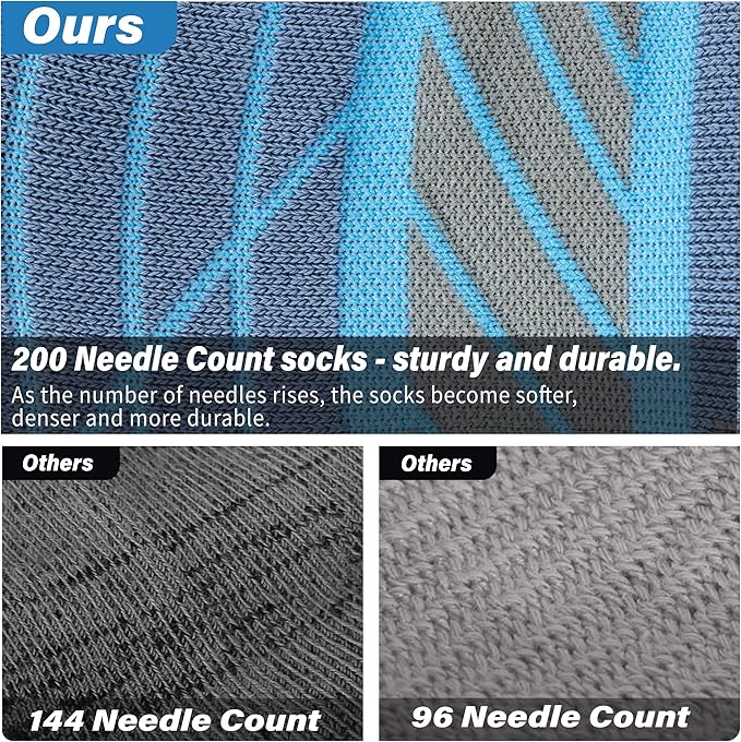 Hylaea No Show Running Athletic Anti-Blister Wicking Coolmax Socks, Seamless Anti-odor
