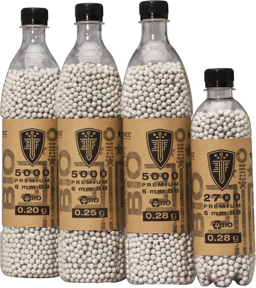 Elite Force Premium Biodegradable 6mm Airsoft BBs - .28 Gram, 2700 Count for Eco-Friendly Play