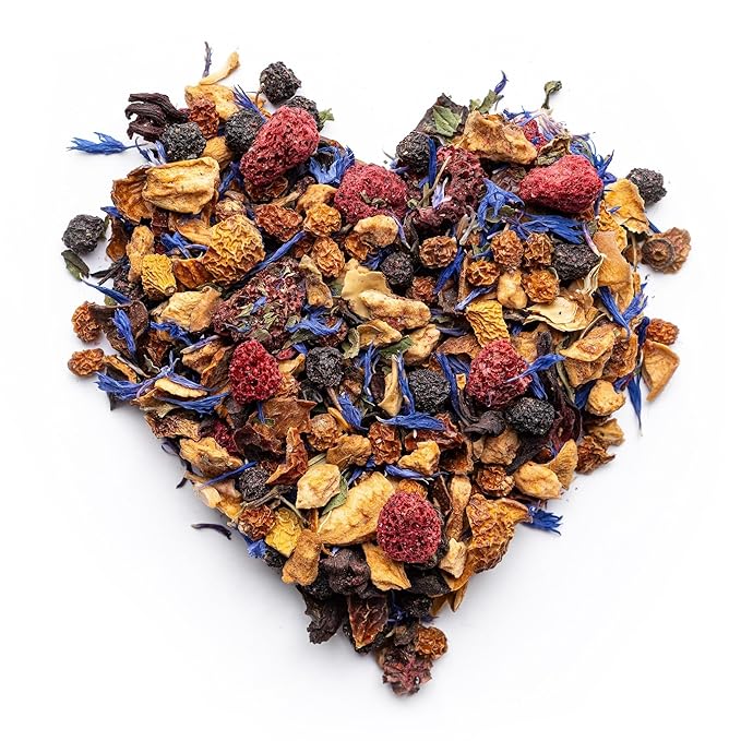 2 PACK Fruit Tea Loose (8oz.) - Wild Berries Loose Leaf Fruit Tea - Bright, Bold & Fruity - Naturally Caffeine Free - Fruta Seca para Te