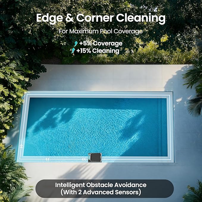 AIPER EcoSurfer S2 Solar Powered Pool Surface Skimmer Robot with APP Support, 24/7 Continuous Cleaning, Dual Charging Modes, Smart Obstacle Avoidance, 150-um Filtration, OTA Upgrade, Gray | Dual Charging Modes, Smart Obstacle Avoidance, 150-um Filtrati...