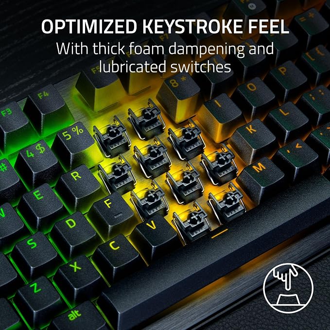 Razer Huntsman V3 Pro 8KHz Esports Gaming Keyboard, Analog Optical, Black | Gen-2 Analog Optical Switches, Rapid Trigger, Adjustable Actuation, Media Controls, PBT Keycaps