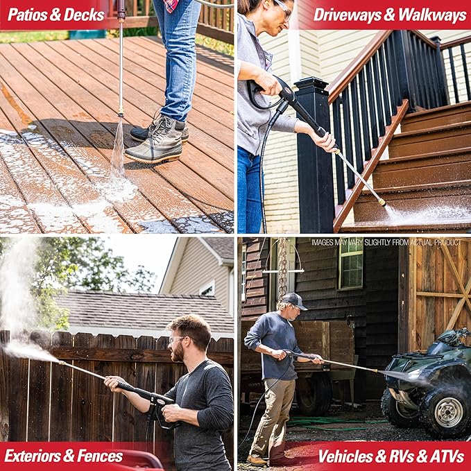 Simpson Cleaning 2900 PSI Gas Pressure Washer, 2.4 GPM Residential Power Washer with Siphon Hose, 25' Hose, Clean Machine, 49-State (CM61455)