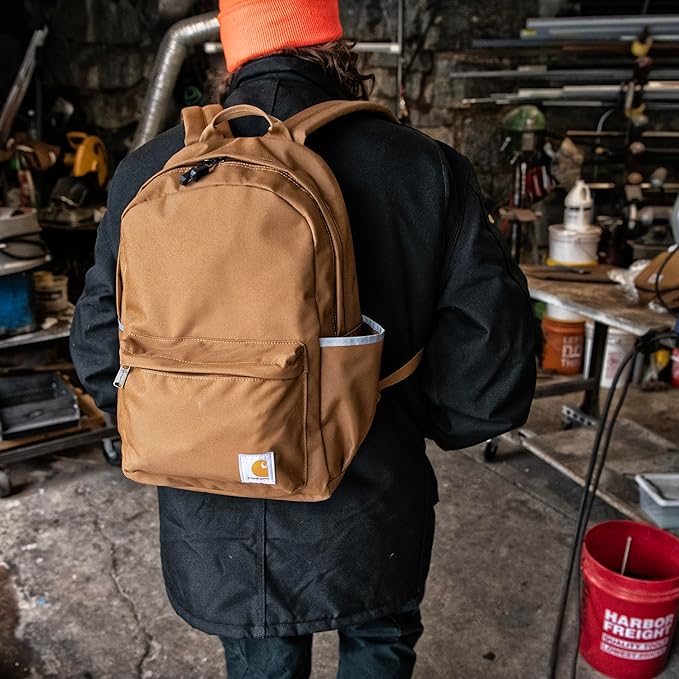 Carhartt Classic 21L Backpack Carhartt Brown | Classic Laptop, Water-Resistant Pack with 15 Laptop Sleeve and Organizational Compartments