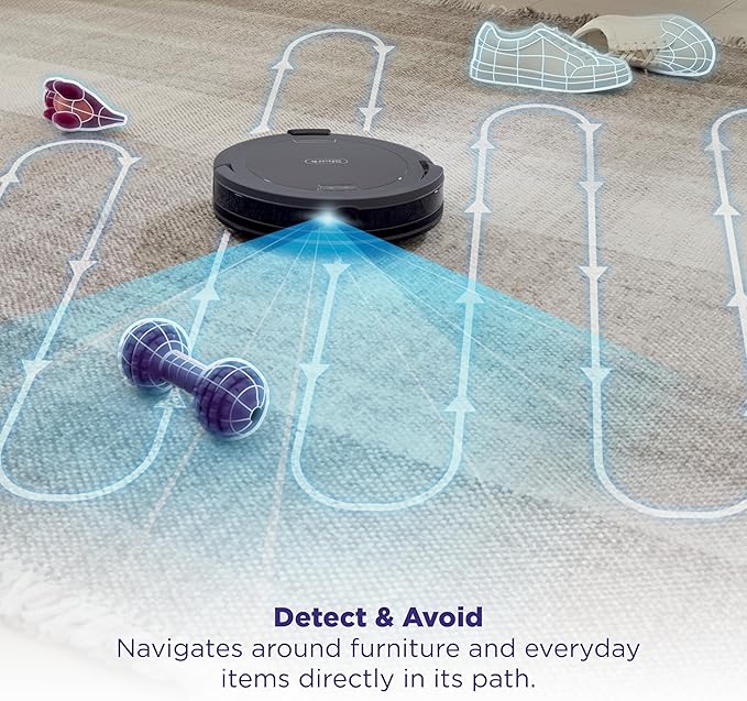 Shark Navigator Robot Vacuum and Self-Empty Base with Bagless 60-Day Capacity Self-Empty Base, SmartPath Navigation, Powerful Pet Hair Pickup, Anti-Hair Wrap, For Carpets & Hard Floors, Grey, RV2100AE