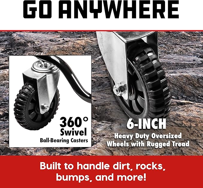 Powerbuilt Big Wheel Creeper, Overlanding, Off Road Wheels, Adjustable Head Rest - 642955ECE