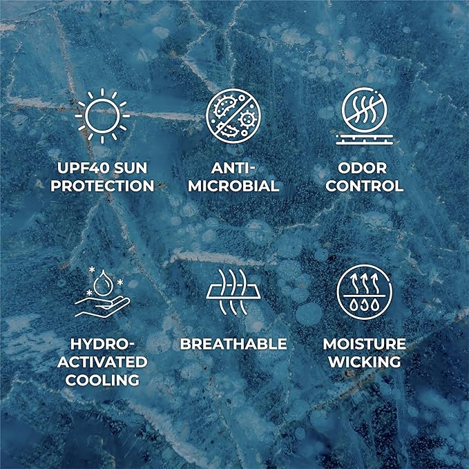 SHAKEitCOOL Original Cooling Towel – Be Cool in Style - Heat Relief, Soft, Lightweight, Sun Protection, Easy Clean - Perfect for Biking, Running, Yoga, Gym, Gardening - Aurora