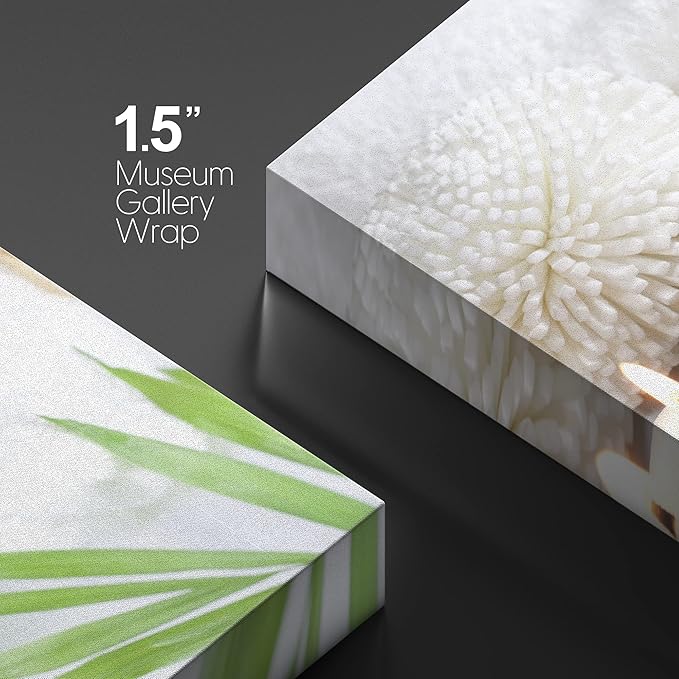 wall26 Canvas Print Wall Art White Soap and Lily at The Spa Nature Wilderness Photography Realism Rustic Scenic Relax/Calm Multicolor Zen Colorful for Living Room, Bedroom, Bathroom, Office - 12"x18"