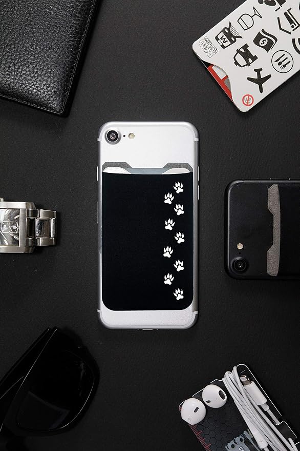Phone Wallet - Adhesive Card Holder - Cell Phone Pouch - Stick on Lycra Pocket by Gecko - Carry Credit Cards and Cash