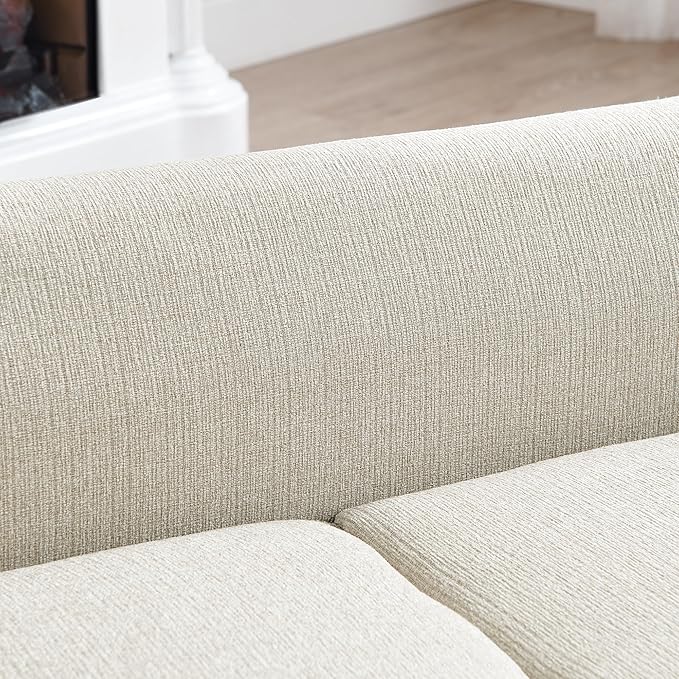 39x25 Inch Large Dog Sofa, Modern Jumbo Pet Couch Made Made by Linen with Armrest and Backrest - Indoor Elevated Dogs Chaise Bed for Doggy up to Medium and Large (Beige)