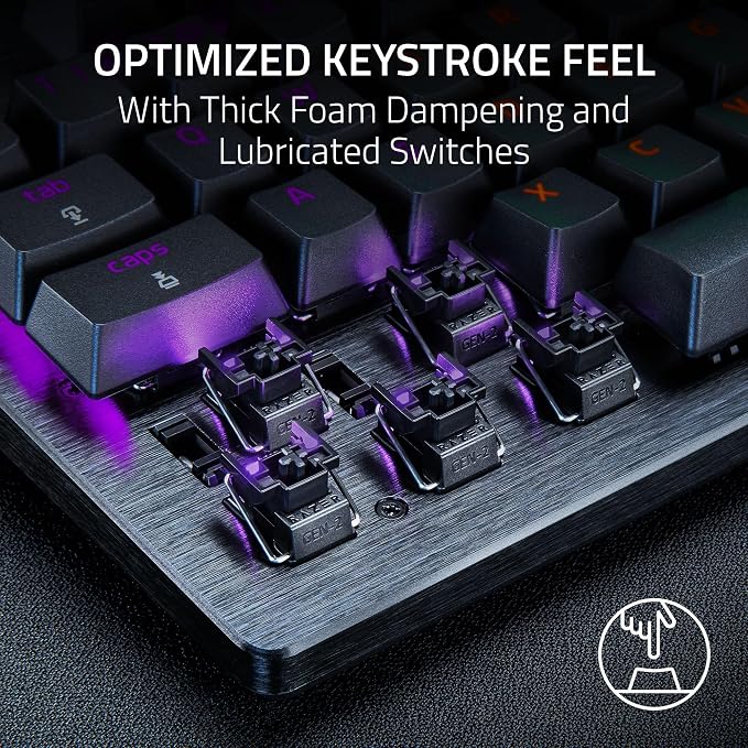 Razer Huntsman V3 TKL 8KHz Analog Optical Esports Gaming Keyboard, Black | Analog Optical Switches Gen 2 with Rapid Trigger, Adjustable Actuation, Snap Tap, PBT Keycaps, True 8000hz Polling Rate