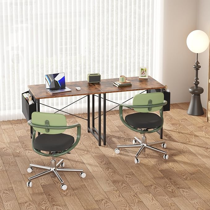 OLIXIS Small Computer Desk, 31 Inch Gaming Desks for Home Office | Writing Study Craft Work Table, Computer Workstation for Bedroom Small Spaces with Storage Bag, Rustic Brown