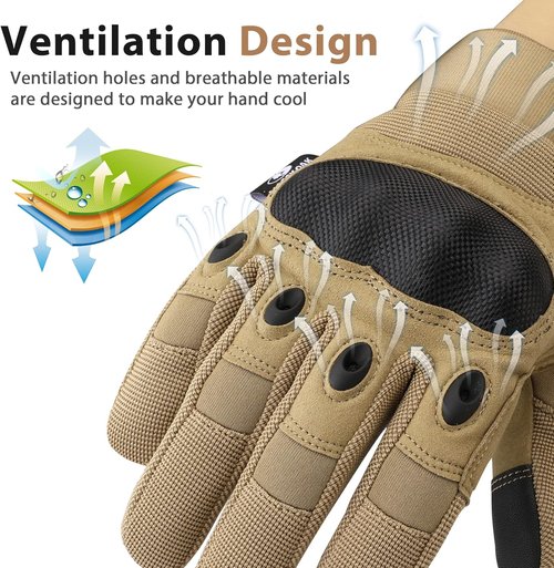 Mossy Oak Tactical Gloves - Touch Screen Airsoft Gloves with Hard Knuckle for Hunting & Hiking