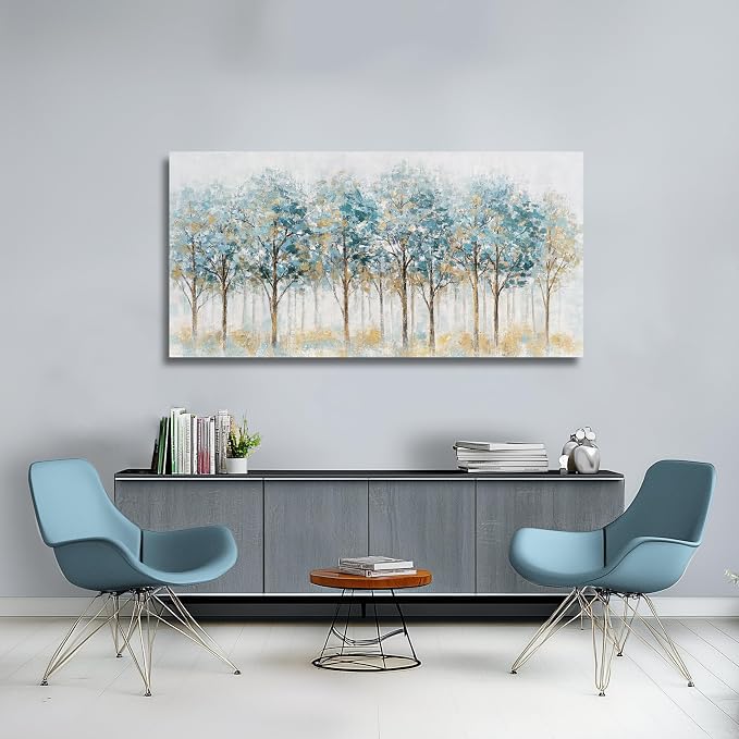 Belmrxne Tree of Life Wall Art Black and Gold Wall Decor Minimalist Canvas Painting Forest Artwork for Living Room Bedroom Dining Room Office Home Decor 20x40 inch