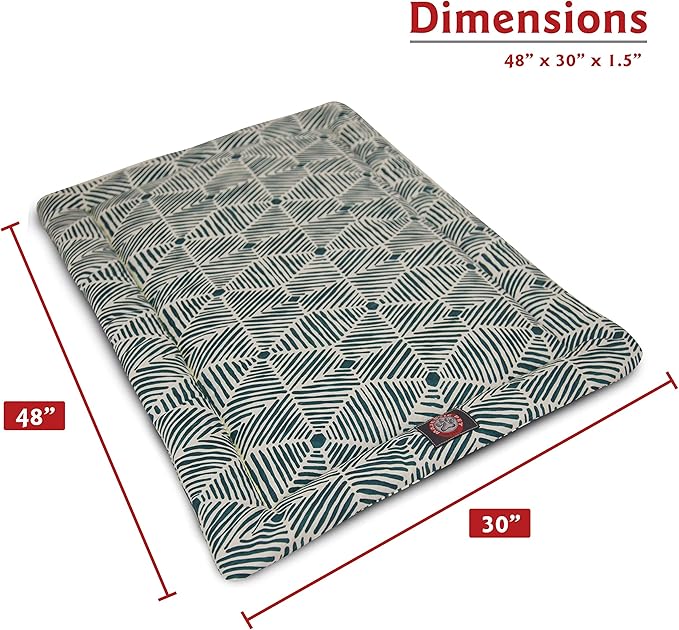 48" Charlie Emerald Green Crate Dog Bed Mat By Majestic Pet Products