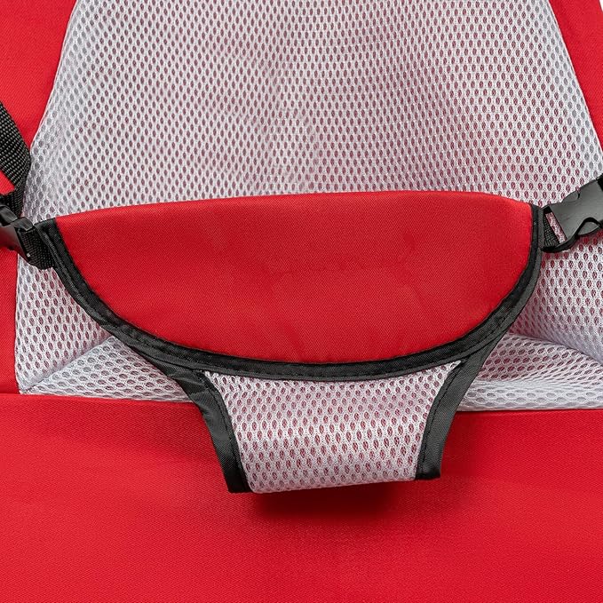 Pet Dog Cat Rocking Chair, Portable Foldable Pet Rocker Bed 3-Level Height Adjustable Small Pet Rocker Summer Breathable Pet Rocker Sofa Bed Dog Cats Rocker Beds for Pets Under 33lbs Red