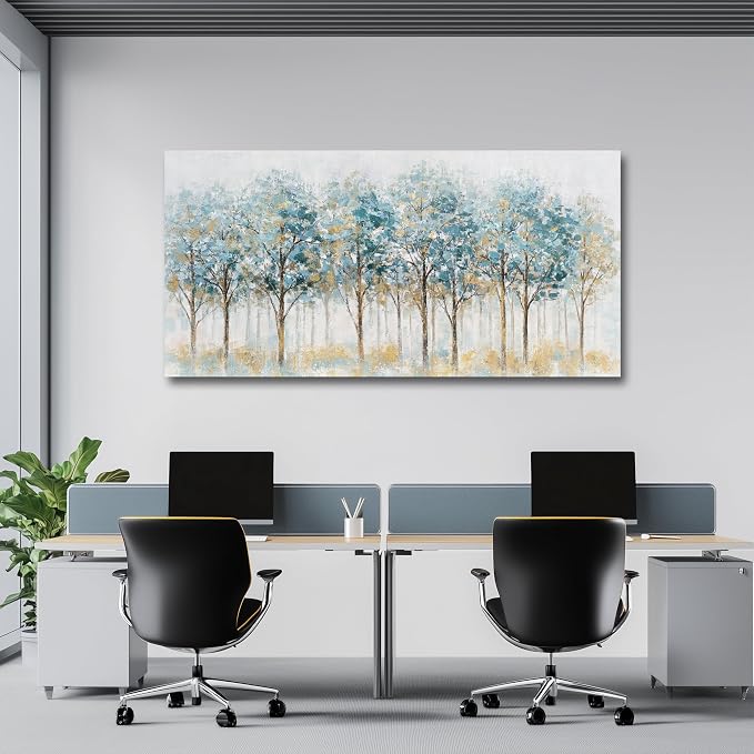 Belmrxne Tree of Life Wall Art Black and Gold Wall Decor Minimalist Canvas Painting Forest Artwork for Living Room Bedroom Dining Room Office Home Decor 20x40 inch