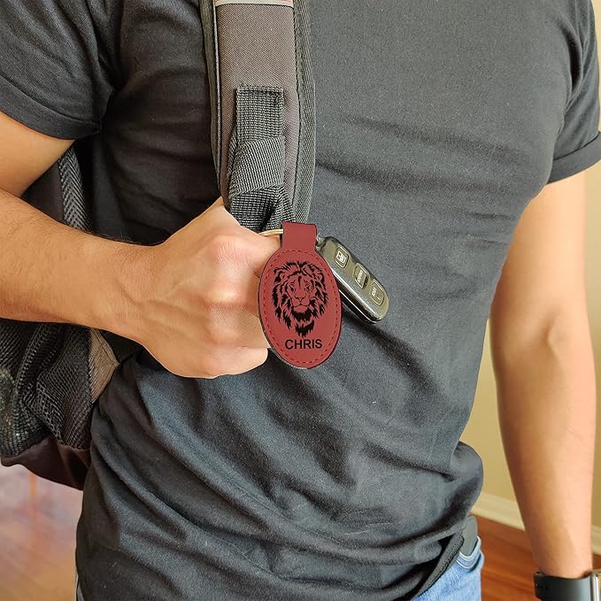LaserGram Oval Keychain, Water Polo, Personalized Engraving Included