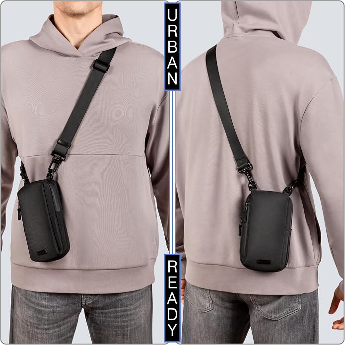 Cell Phone Crossbody Sling Bag EDC ��� RFID Small Shoulder Bag with Urban Tech Aesthetic