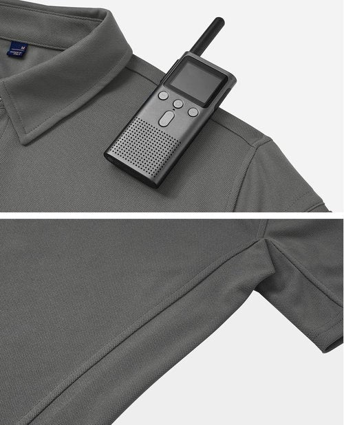 Alimens & Gentle Men's Tactical Polo Shirt - Short Sleeve Dry Fit Golf Top | Stretch Outdoor Wear