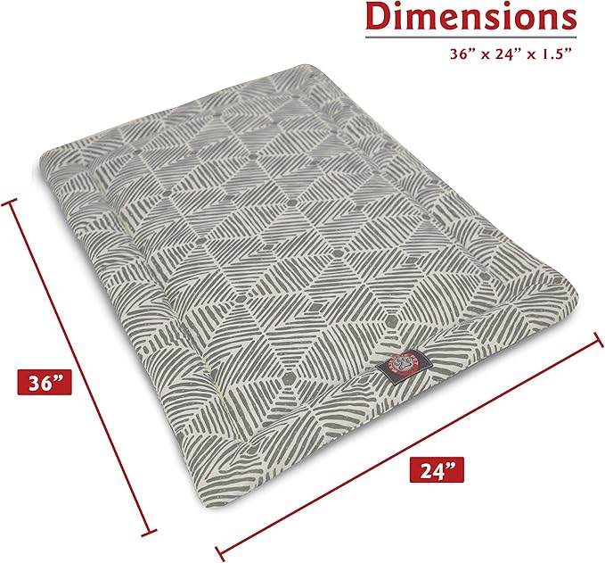 36" Charlie Metallic Crate Dog Bed Mat By Majestic Pet Products