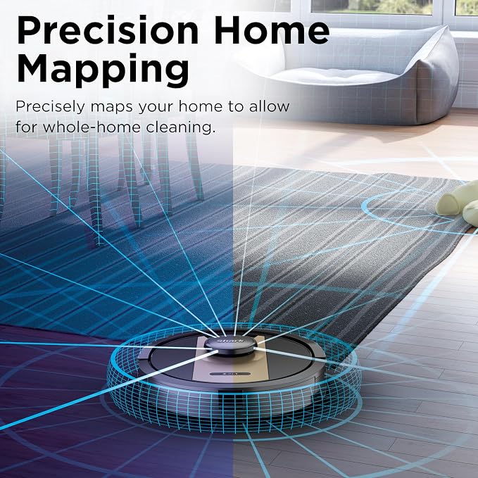 Shark IQ 2-in-1 Robot Vacuum and Mop with Row-by-Row Cleaning, Perfect for Pet Hair, Compatible with Alexa, No Self-Empty Base, Black/Bronze, RV2410WD