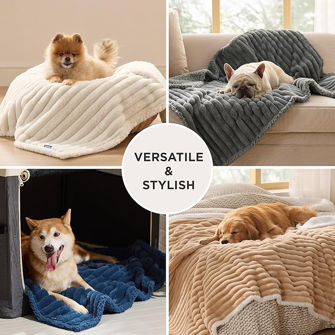 Bedsure Waterproof Dog Blankets and Washable Medium Dog Bed