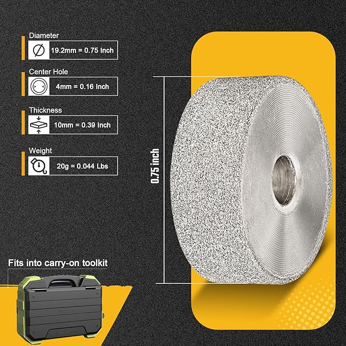 Sanding Bits for Dremel Rotary Tool竊똆rinding Stone Diamond Sanding Drill Bits with 1/8" Shank - Gift for Craft Lovers - 320 Grit 1 Pack