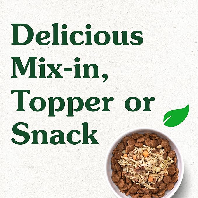 Greenies Smart Topper High Protein Wet Mix-in for Dogs, Chicken, Beef, Sweet Potatoes, Potatoes & Spinach Recipe in Vitabroth Broth- Bone Broth + Vitamins E & B1, 10 Count