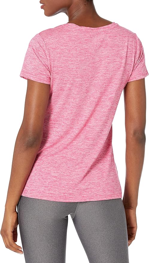 Amazon Essentials Women's Active Quick Dry Tech Stretch Short-Sleeve V-Neck T-Shirt (Available in Plus Size), Pack of 2
