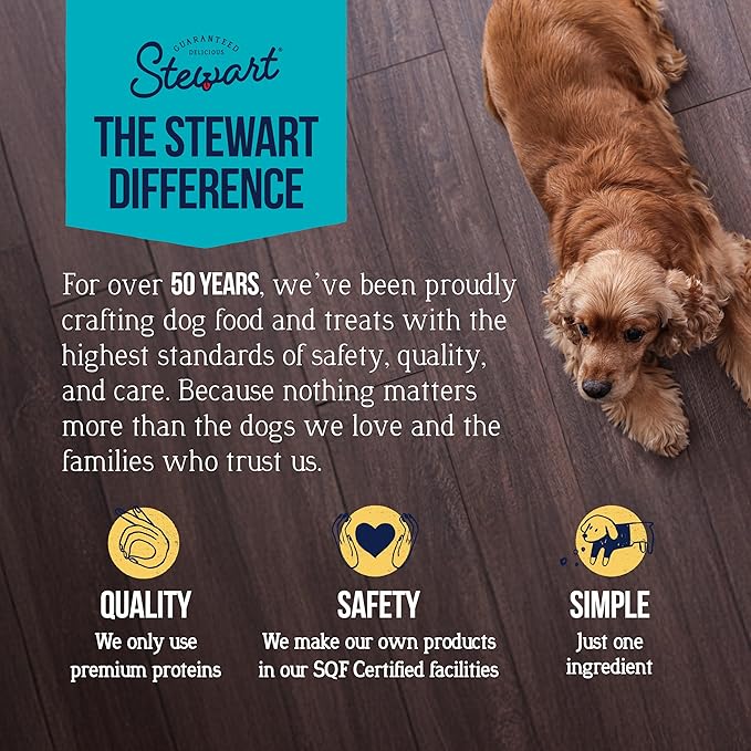 Stewart 100% Chicken Liver Dog Treats, 16 oz Pouch, ~300 Pieces, Freeze Dried Raw, Single Ingredient, 60% Protein Training Treats or Meal Topper, Grain Free, Gluten Free