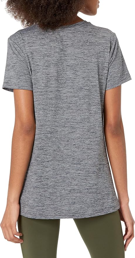 Amazon Essentials Women's Active Quick Dry Tech Stretch Short-Sleeve V-Neck T-Shirt (Available in Plus Size), Pack of 2