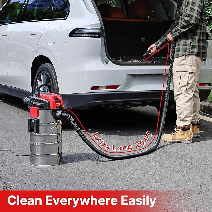 Shop-Vac 6 Gallon 4.0 Peak HP Wet/Dry Vacuum, Wall Mountable Compact Shop Vacuum with 20 ft Extra Long Hose & Accessories - Ideal for Jobsite, Garages, Car & Workshops