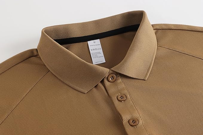 ZENGVEE Mens Polo Shirts Moisture Wicking Short Sleeve Performance Quick Dry Athletic Golf Shirts