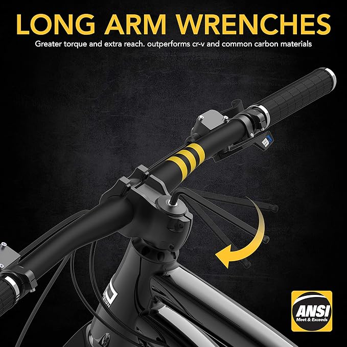 LEXIVON Master Wrench Key Set, 35-Piece Long Arm Ball End Hex Keys | 3-Pack Metric/SAE & Star, Industrial Grade S2 Alloy Steel (LX-131)