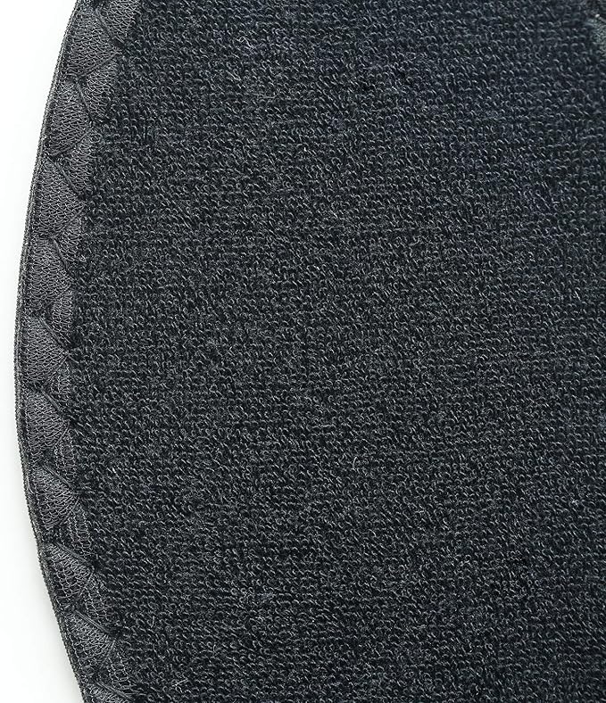 Happystep Cotton Terry Cloth Insoles, Barefoot Shoe Inserts, Sweat Absorption, Odor Control, Moisture-Wicking, Washable and Reusable, Zero Drop Shoe Insoles, 1 Pair Black and 1 Pair White (Men 9)