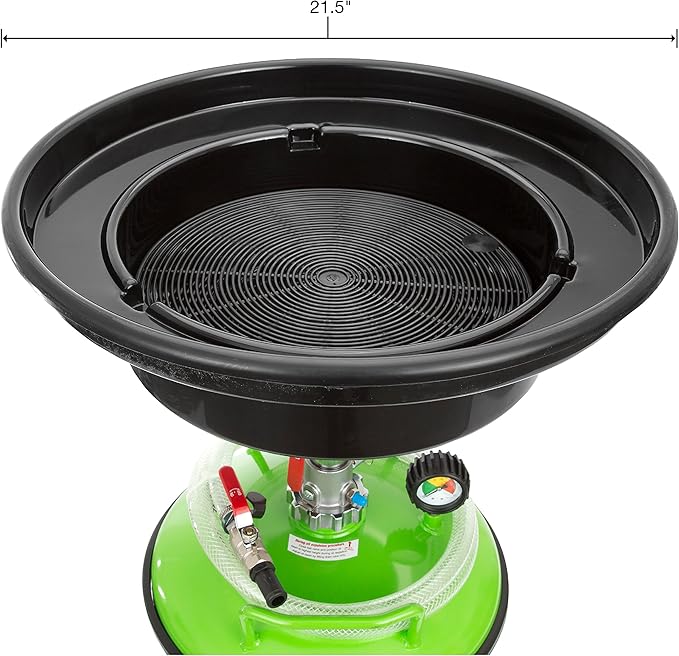 OEMTOOLS 24861 21 Gallon Waste Oil Drain, Automotive Oil Container with Adjustable Oil Changing Funnel, Waste Oil Storage Tank, Motor Oil and Coolant Drain
