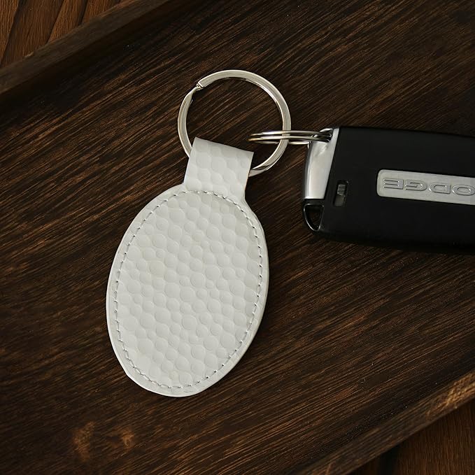 LaserGram Oval Keychain, Disc Golf, Personalized Engraving Included