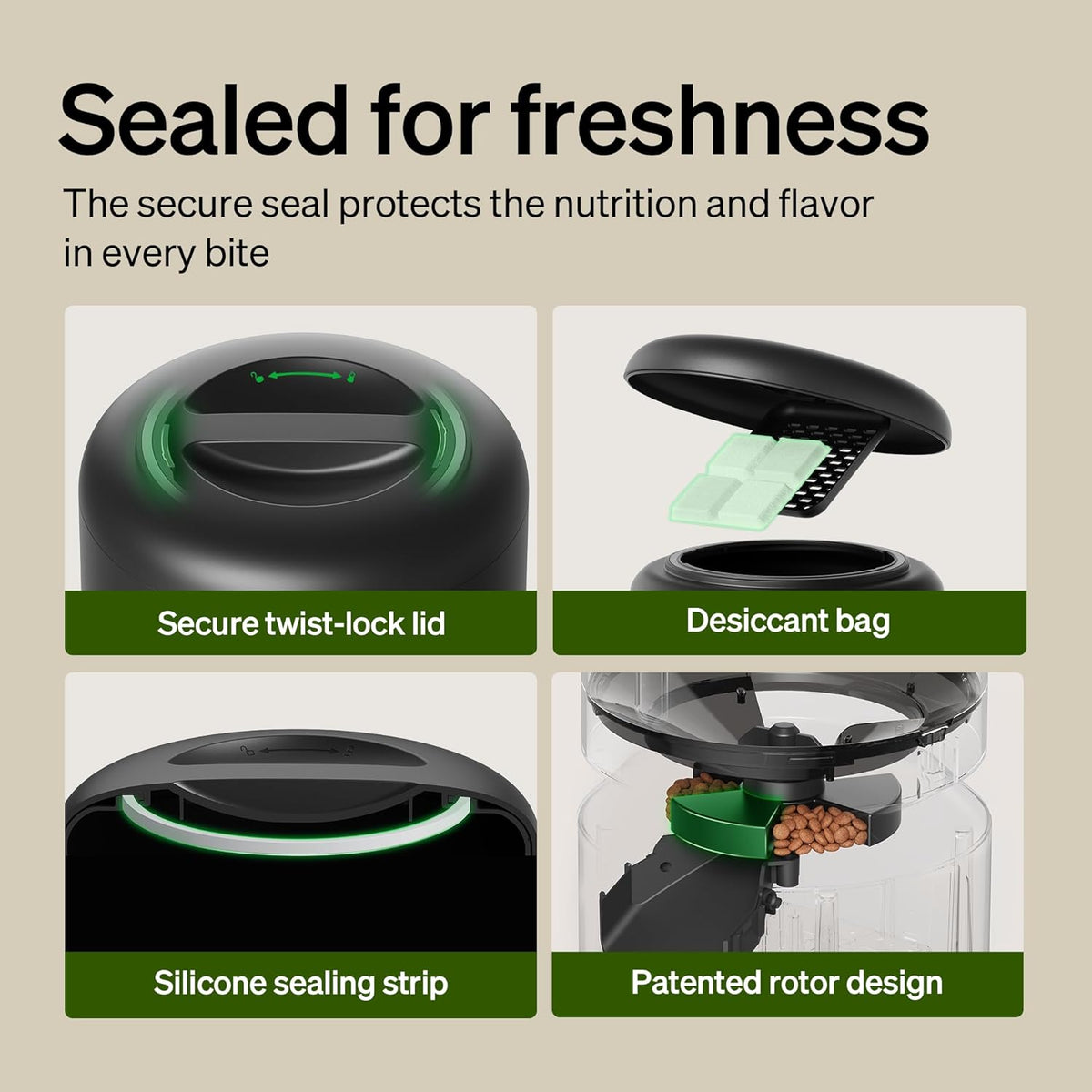 PETLIBRO Automatic Cat Feeder, 5G WiFi Automatic Dog Food Dispenser with Freshness Preservation, 5L Timed Pet Feeder with Low Food Sensor, Up to 10 Meals Per Day, Granary Black