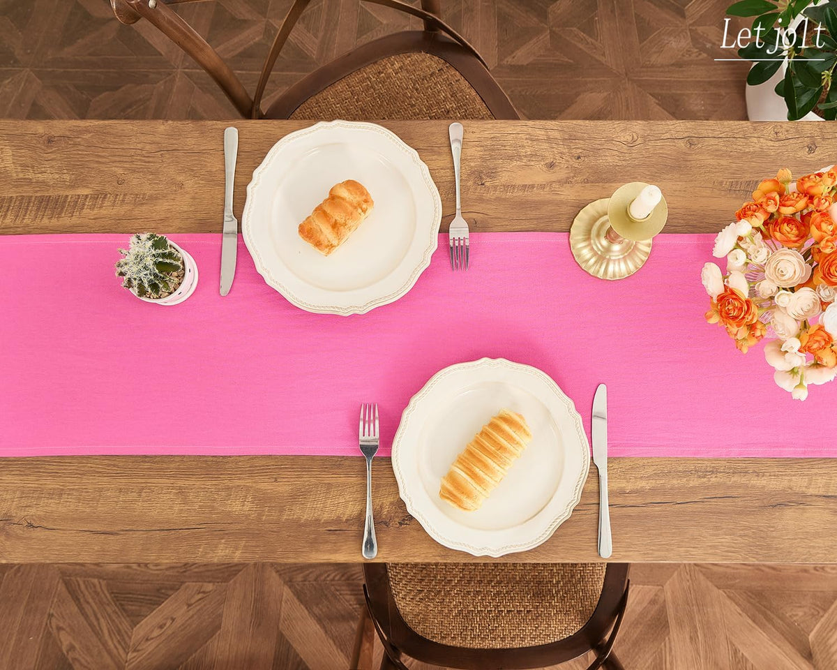 Rose Pink Table Runner 72 Inches Long