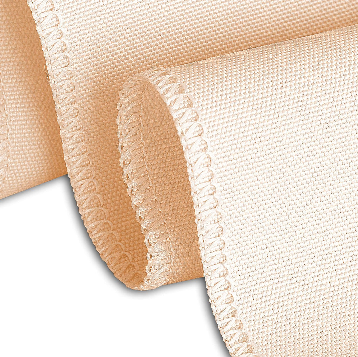 Linenlanding 120" Inch Round Polyester Tablecloths for Circular Table Cover for Wedding, Buffet Table, Parties, Holiday Dinner (5, Peach)