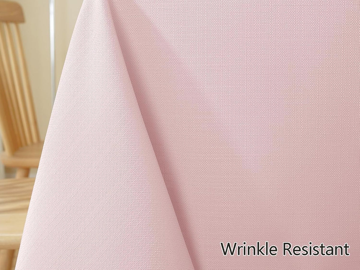 Pink Textured Tablecloth Rectangular 60 x 84 Inch