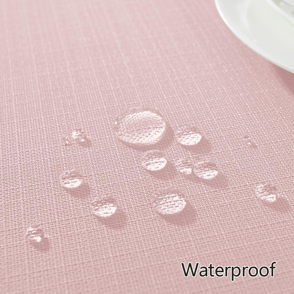 Pink Textured Tablecloth Rectangular 60 x 84 Inch