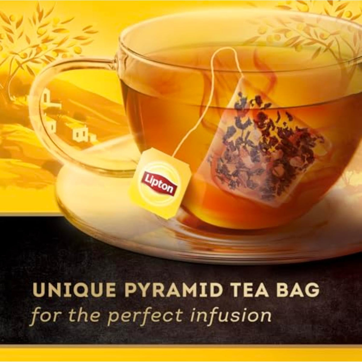 Black Tea Peach Mango 4-Pack Pyramid Tea Bags Flavored Caffeinated Hot Tea with Real Greek Peach Pieces and Mango Flavor Rainforest Alliance Certified 80 Total Teabags