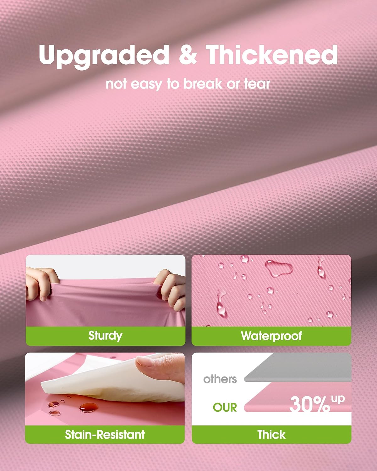 Plastic Table Cloth Disposable 8 Pack, 84 Inch Round, Pink