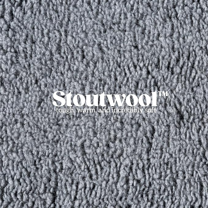 Stoutwool Indestructible Dog Bed - Fluffy Chew Proof Dog Crate Pad - Tough Kennel Pad for Aggressive Chewers - Washable, Ideal for Small Breeds & Fits 24-Inch Crate - 23"x16", Charcoal