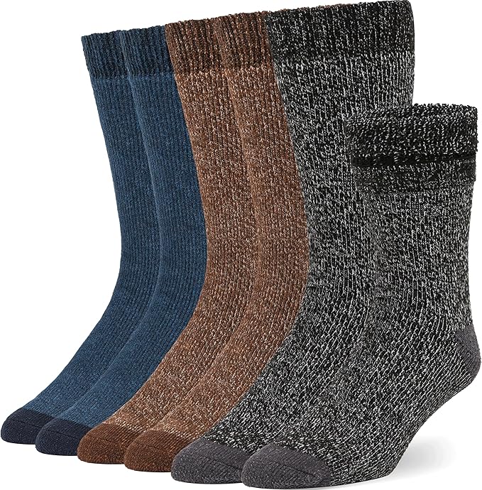 Alvada Warm Thermal Wool Socks for Winter Moisture Wicking and Breathable Cozy Boot Socks